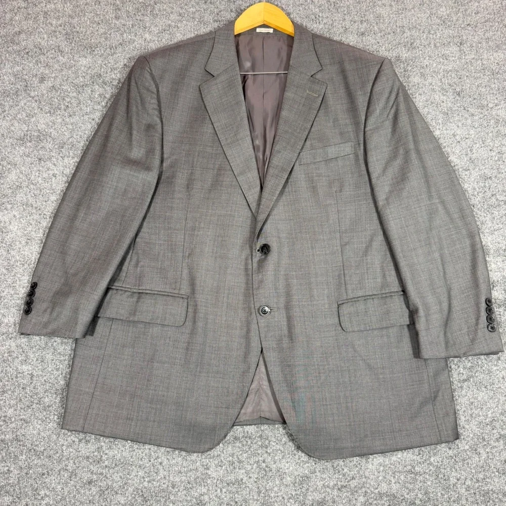 Peter Millar Suit 2 Button Mens 48R (Fits 46S) Grey 100% Wool 42x29 EUC Canada